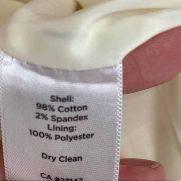 Talbots Blazer Velveteen Cream Professional Office Dressy Mature Minimalist 16 - Picture 4 of 7